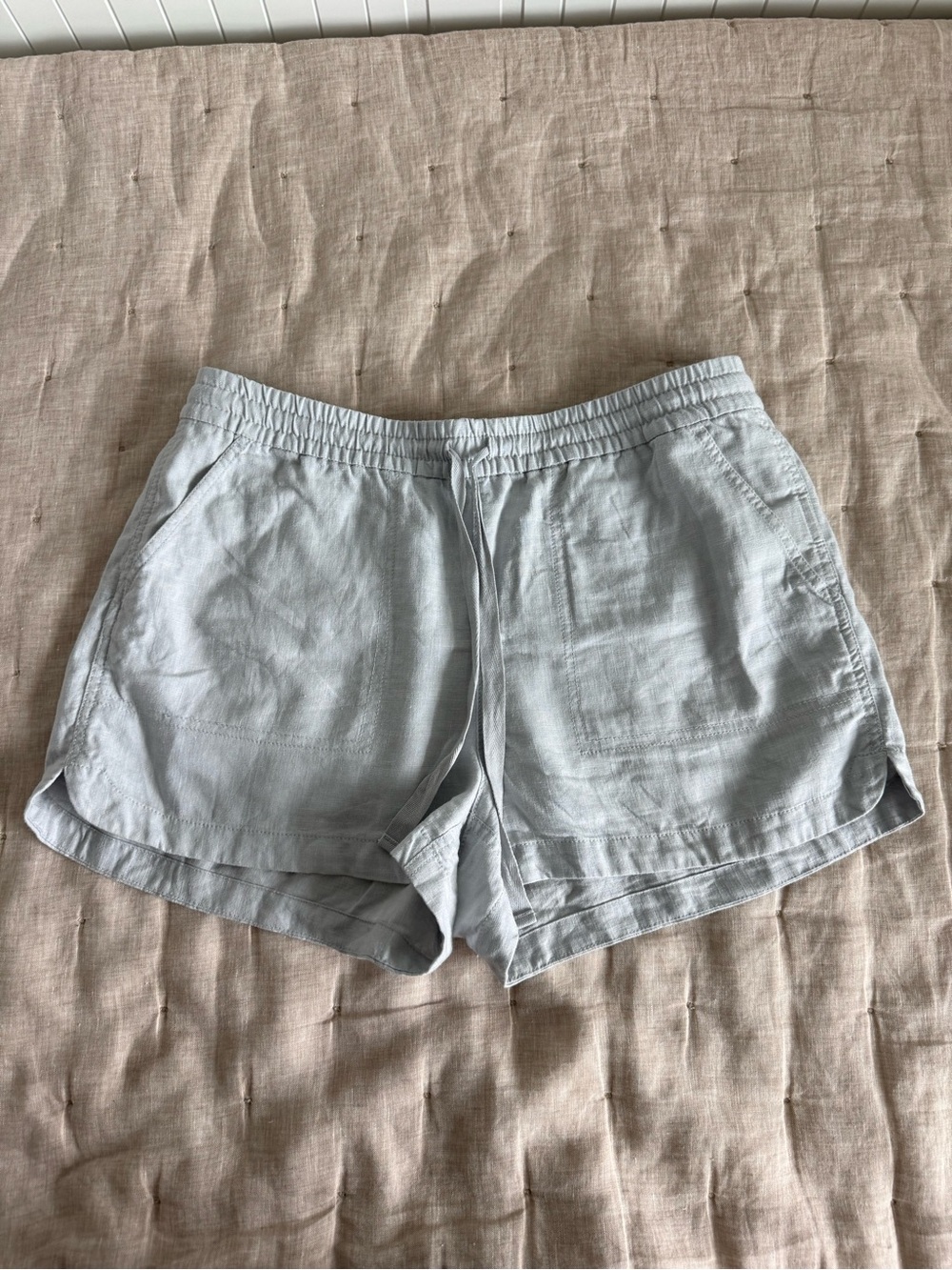 J. Crew Seaside Shorts Linen Blend Drawstring Size Medium